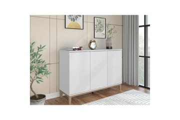 Sideboard & skänk Loft24 Skänk Pelle 120x41x85 cm, Vit/Wotan ek Vit - Förvaring - Förvaringsmöbler - Sideboard & skänk