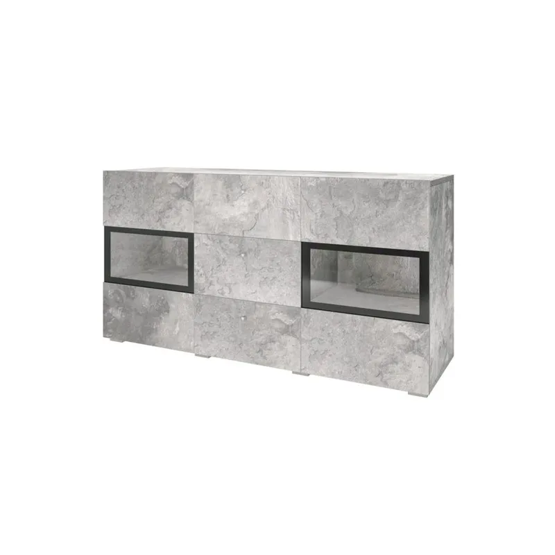 Sideboard Baros 2 Dörrar med 3 Lådor, Betongljus