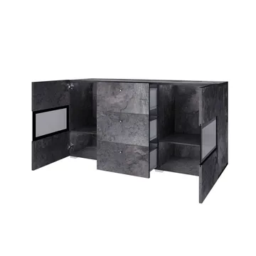 Sideboard Baros 2 Dörrar med 3 Lådor - Skiffer - Förvaring - Förvaringsmöbler - Sideboard & skänk