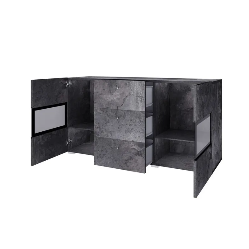 Sideboard Baros 2 Dörrar med 3 Lådor - Skiffer - Förvaring - Förvaringsmöbler - Sideboard & skänk
