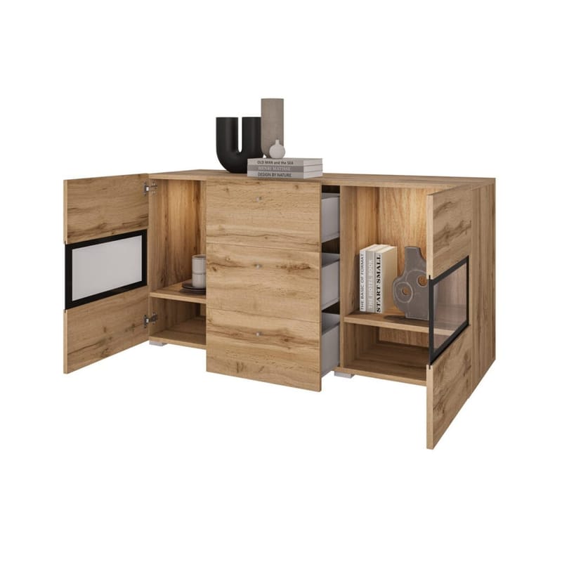 Sideboard Baros 2 Dörrar med 3 Lådor - Wotan Ek - Förvaring - Förvaringsmöbler - Sideboard & skänk