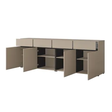Sideboard Cross 4 dörrar med 4 lådor - Kongo - Svart - Förvaring - Förvaringsmöbler - Sideboard & skänk