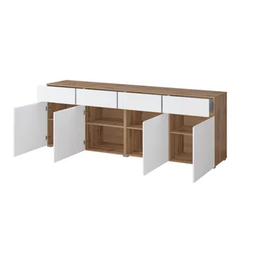 Sideboard Cross 4 dörrar med 4 lådor - Vit - Förvaring - Förvaringsmöbler - Sideboard & skänk