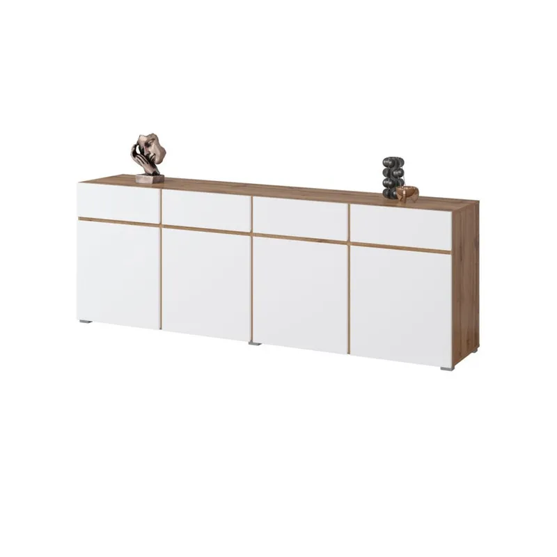 Sideboard Cross 4 dörrar med 4 lådor - Vit - Förvaring - Förvaringsmöbler - Sideboard & skänk