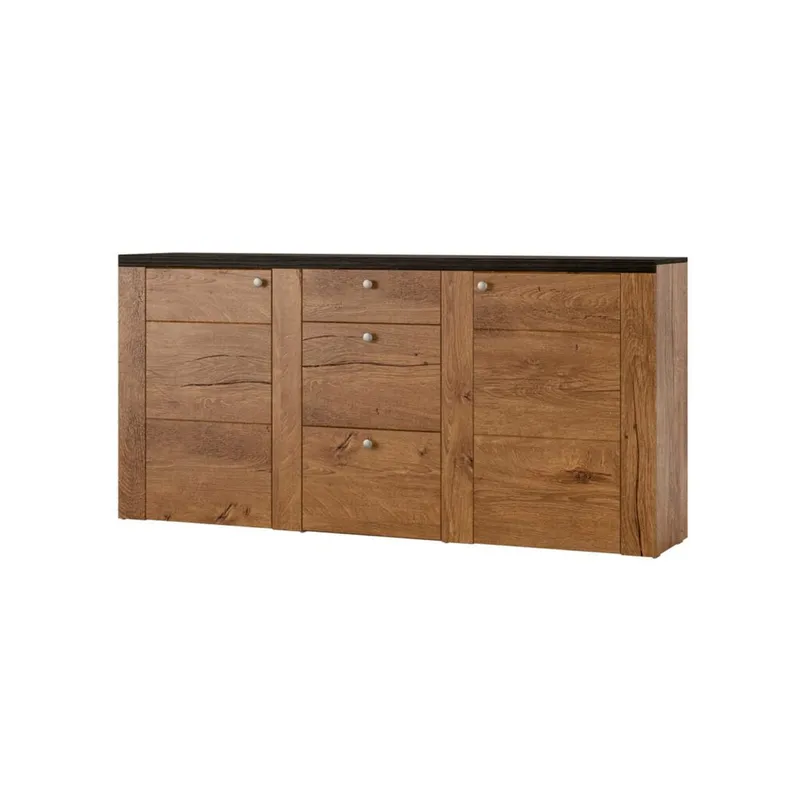 Sideboard Larona 2 Dörrar med 3 Lådor, Lefkas Ek