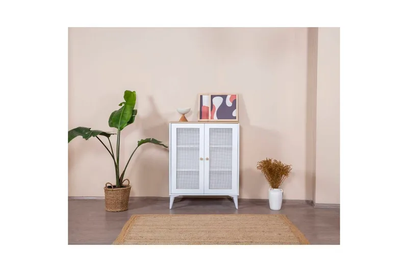 Sideboard Mjudi Vit / Ek - Vit / Ek - Förvaring - Förvaringsmöbler - Sideboard & skänk