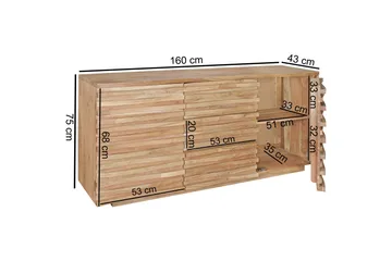 Aggrey Skänk i Trä - Brun - Förvaring - Förvaringsmöbler - Sideboard & skänk