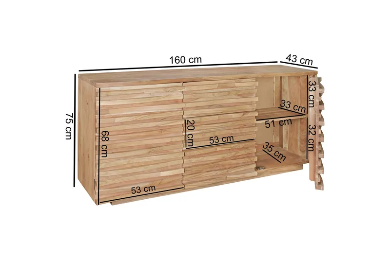 Aggrey Skänk i Trä - Brun - Förvaring - Förvaringsmöbler - Sideboard & skänk