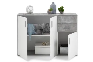 Albi Skänk 121 cm - Grå/Vit - Förvaring - Förvaringsmöbler - Sideboard & skänk
