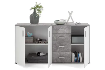 Albi Skänk 160 cm - Grå/Vit - Förvaring - Förvaringsmöbler - Sideboard & skänk