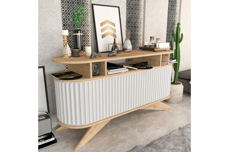 Andifli Sideboard 43x75x150 cm - Ek - Förvaring - Förvaringsmöbler - Sideboard & skänk