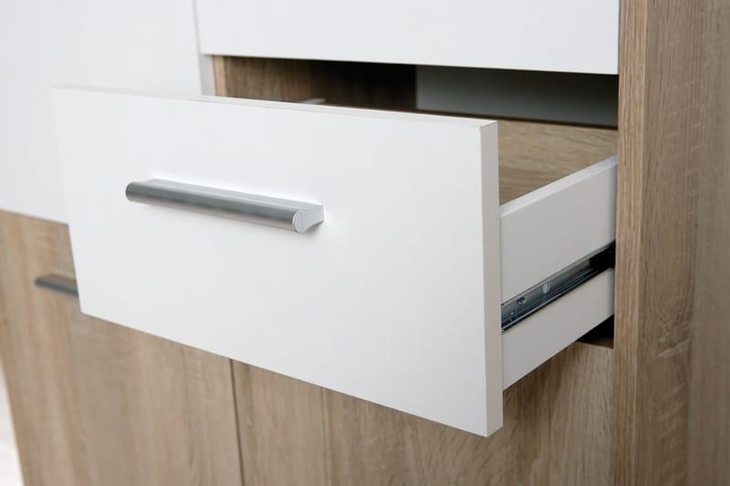 Aragon Skänk 77 cm - Vit/Ljus Ek - Förvaring - Förvaringsmöbler - Sideboard & skänk