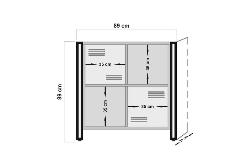 Avlastningsbord Masako - Trä|Svart - Sideboard & skänk