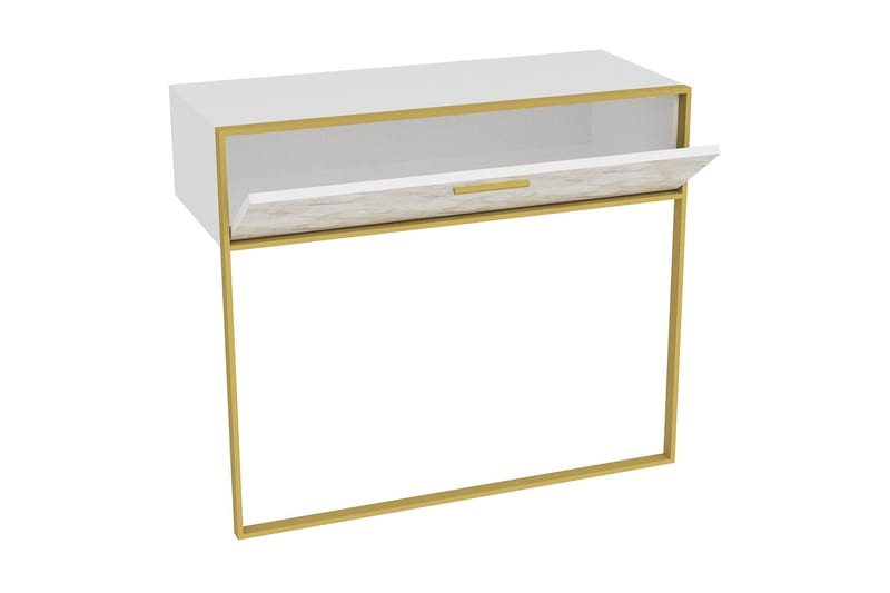 Bascle Sideboard 90 cm - Guld|Vit - Förvaring - Förvaringsmöbler - Sideboard & skänk