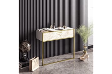 Bascle Sideboard 90 cm i Trä med Metallram - Guld|Vit - Förvaring - Förvaringsmöbler - Sideboard & skänk