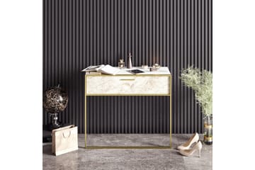 Bascle Sideboard 90 cm i Trä med Metallram - Guld|Vit - Förvaring - Förvaringsmöbler - Sideboard & skänk
