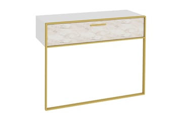 Bascle Sideboard 90 cm i Trä med Metallram - Guld|Vit - Förvaring - Förvaringsmöbler - Sideboard & skänk