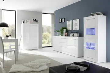 Basic Skänk 210 cm - Vit - Förvaring - Förvaringsmöbler - Sideboard & skänk