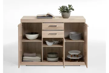 Bristol Skänk 120 cm Låg - Ljus Ek - Förvaring - Förvaringsmöbler - Sideboard & skänk