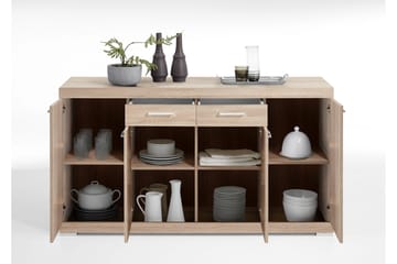 Bristol Skänk 160 cm Låg - Ljus Ek - Förvaring - Förvaringsmöbler - Sideboard & skänk