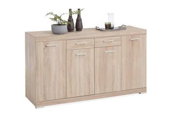 Bristol Skänk 160 cm Låg - Ljus Ek - Förvaring - Förvaringsmöbler - Sideboard & skänk