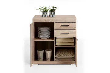 Bristol Skänk 80 cm 2 Luckor 2 Lådor - Ljus Ek - Förvaring - Förvaringsmöbler - Sideboard & skänk