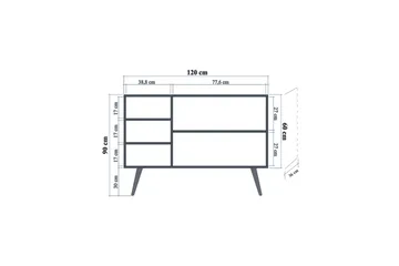 Brokind Skänk 120 cm - Brun - Förvaring - Förvaringsmöbler - Sideboard & skänk