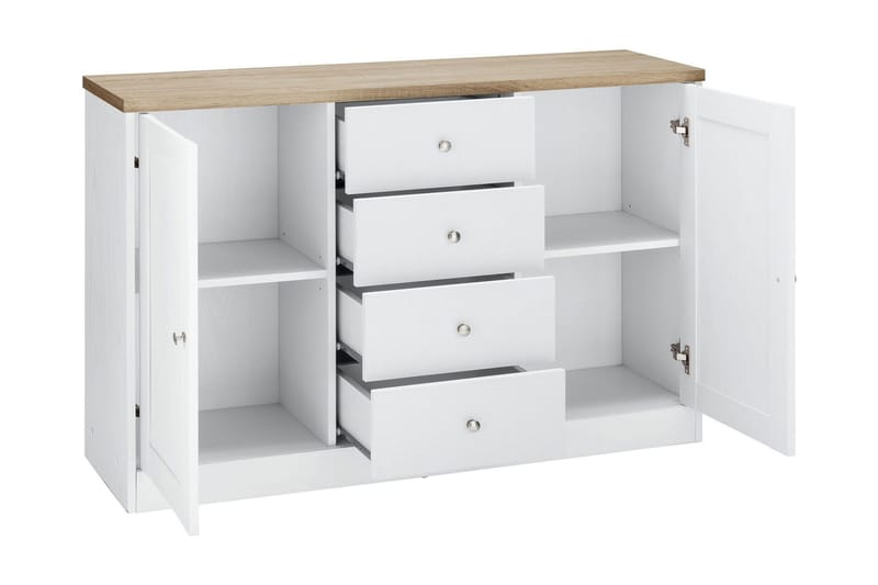 Bryanne Skänk 120 cm - Vit/Brun - Förvaring - Förvaringsmöbler - Sideboard & skänk