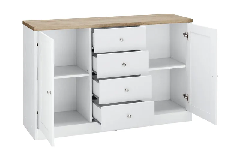 Bryanne Skänk 120 cm - Vit/Brun - Förvaring - Förvaringsmöbler - Sideboard & skänk