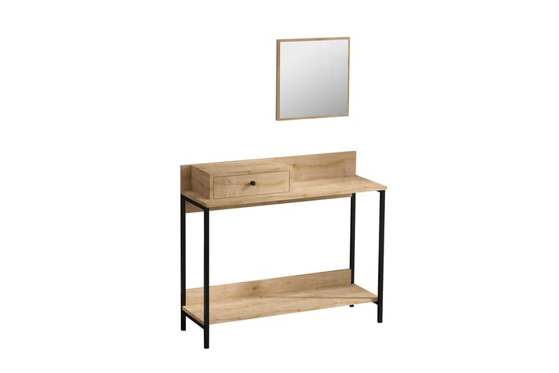 Byrå Janera 100x35 cm Hylla - Blå/Natur - Förvaring - Förvaringsmöbler - Sideboard & skänk