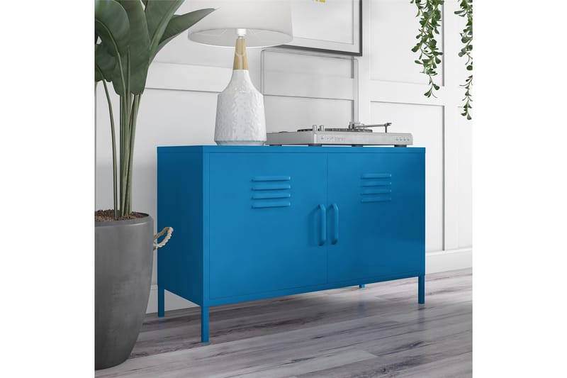 Cache Skänk 100x40 cm 2 Dörrar Blå - Novogratz - Förvaring - Förvaringsmöbler - Sideboard & skänk
