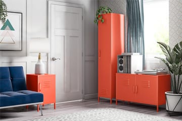 Cache Skänk 100x40 cm 2 Dörrar Orange - Novogratz - Förvaring - Förvaringsmöbler - Sideboard & skänk