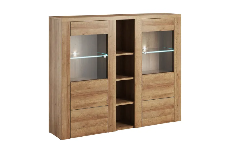 Cicely Sideboard 155 cm i Ljust Trä - Brun - Förvaring - Förvaringsmöbler - Sideboard & skänk