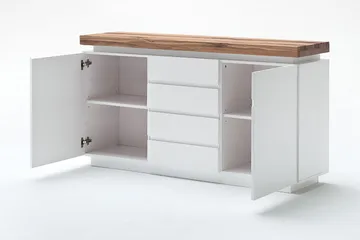 Corbett Skänk 150 cm 2 Dörrar 4 Lådor - Oljad Ek/Matt Vit - Förvaring - Förvaringsmöbler - Sideboard & skänk