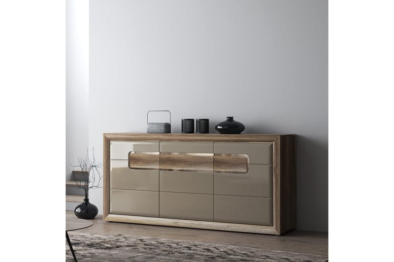 Corlius Sideboard 41x194 cm - Beige/Brun - Förvaring - Förvaringsmöbler - Sideboard & skänk