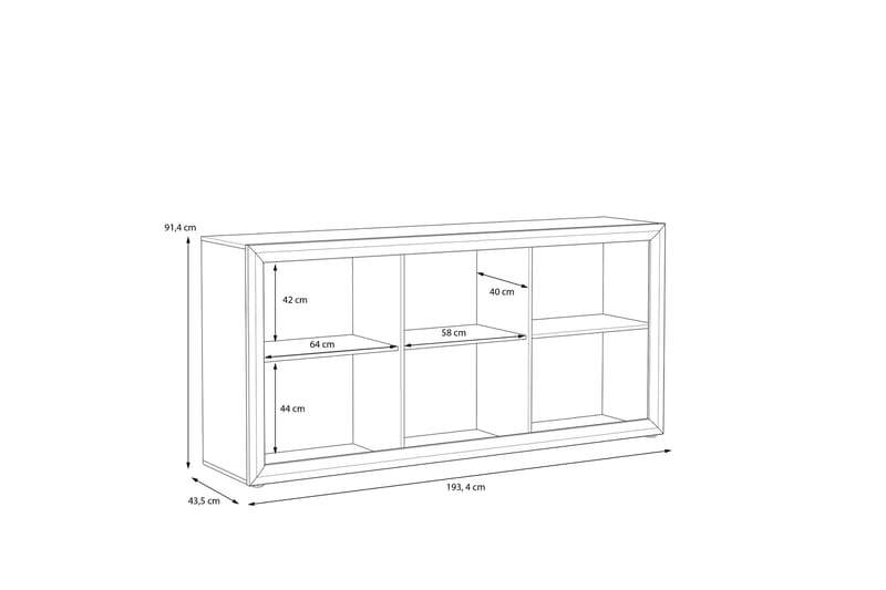 Corlius Sideboard 41x194 cm - Beige/Brun - Förvaring - Förvaringsmöbler - Sideboard & skänk