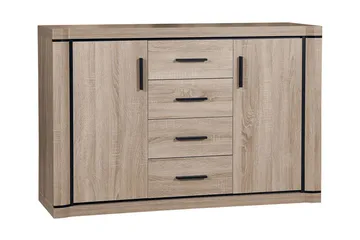 Dallas Skänk 137x43,5x91 cm LED-belysning - Beige/Grå - Förvaring - Förvaringsmöbler - Sideboard & skänk