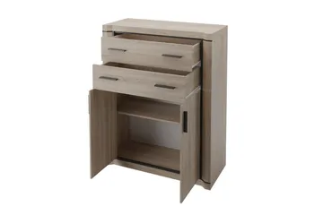 Dallas Skänk 97x43,5x123 cm LED-belysning - Beige/Grå - Förvaring - Förvaringsmöbler - Sideboard & skänk