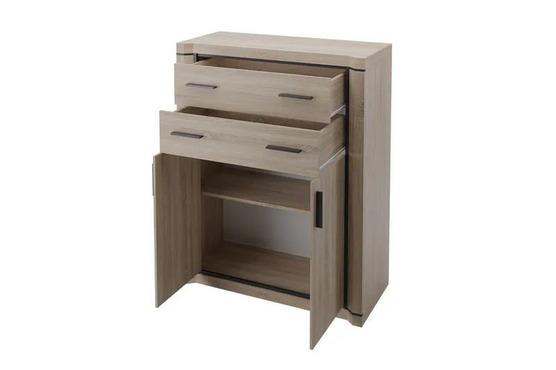 Dallas Skänk 97x43,5x123 cm LED-belysning - Beige/Grå - Förvaring - Förvaringsmöbler - Sideboard & skänk