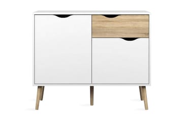Delta Skänk 99 cm - Vit/Ek - Förvaring - Förvaringsmöbler - Sideboard & skänk