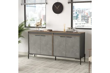 Desgrar Sideboard 46x184 cm - Brun/Betonggrå/Antracit - Förvaring - Förvaringsmöbler - Sideboard & skänk