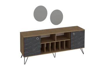 Dregrich Sidobord 180 cm - Valnöt|Svart - Förvaring - Förvaringsmöbler - Sideboard & skänk