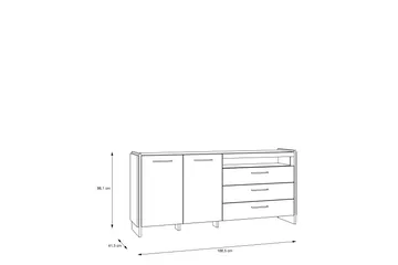 Gevgelija Sideboard 41x187 cm - Brun/Svart - Förvaring - Förvaringsmöbler - Sideboard & skänk