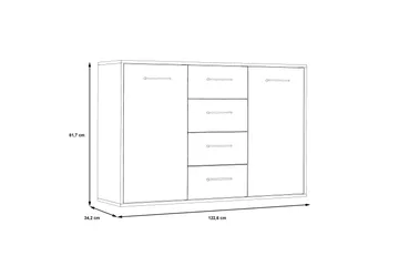 Haba Skänk 34x123 cm - Brun/Vit - Förvaring - Förvaringsmöbler - Sideboard & skänk