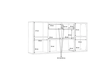 Haba Skänk 34x162 cm - Grå - Förvaring - Förvaringsmöbler - Sideboard & skänk