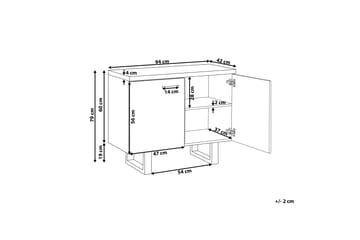 Harvley Skänk med 2 Dörrar i Trä med Metallben - Brun - Förvaring - Förvaringsmöbler - Sideboard & skänk