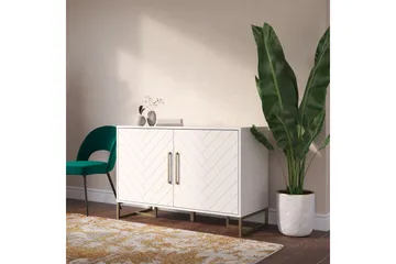 Herringbone Sideboard 122x48 cm Vit - CosmoLiving - Förvaring - Förvaringsmöbler - Sideboard & skänk