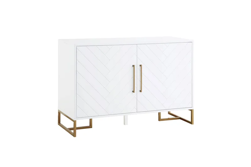 Herringbone Sideboard 122x48 cm Vit