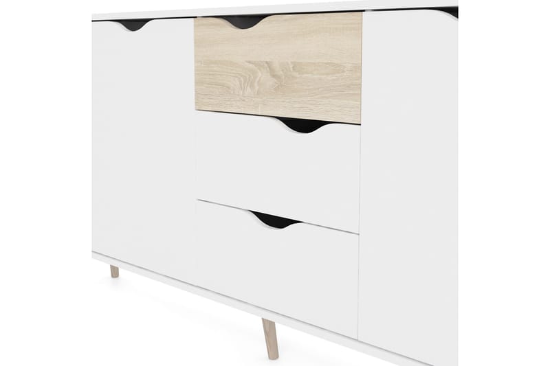 Hostafranc Sideboard 40x196 cm - Vit|Natur - F örvaring - Förvaringsmöbler - Sideboard & skänk