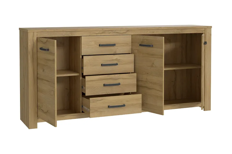 Hovencamp Skänk 42x206 cm i Trä, Brun